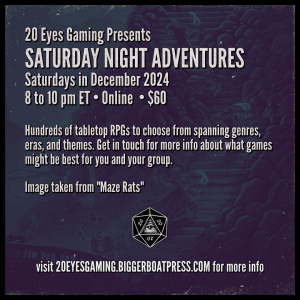 2024-12 SATURDAY NIGHT Maze Rats