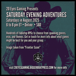 2025-08 SATURDAY EVENING Frontier Scum
