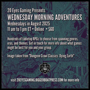 2025-08 WEDNESDAY MORNING Dying Earth