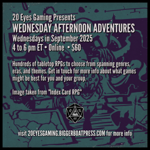 2025-09 WEDNESDAY AFTERNOON Index Card RPG