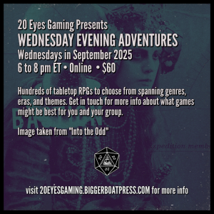 2025-09 WEDNESDAY EVENING Into the Odd